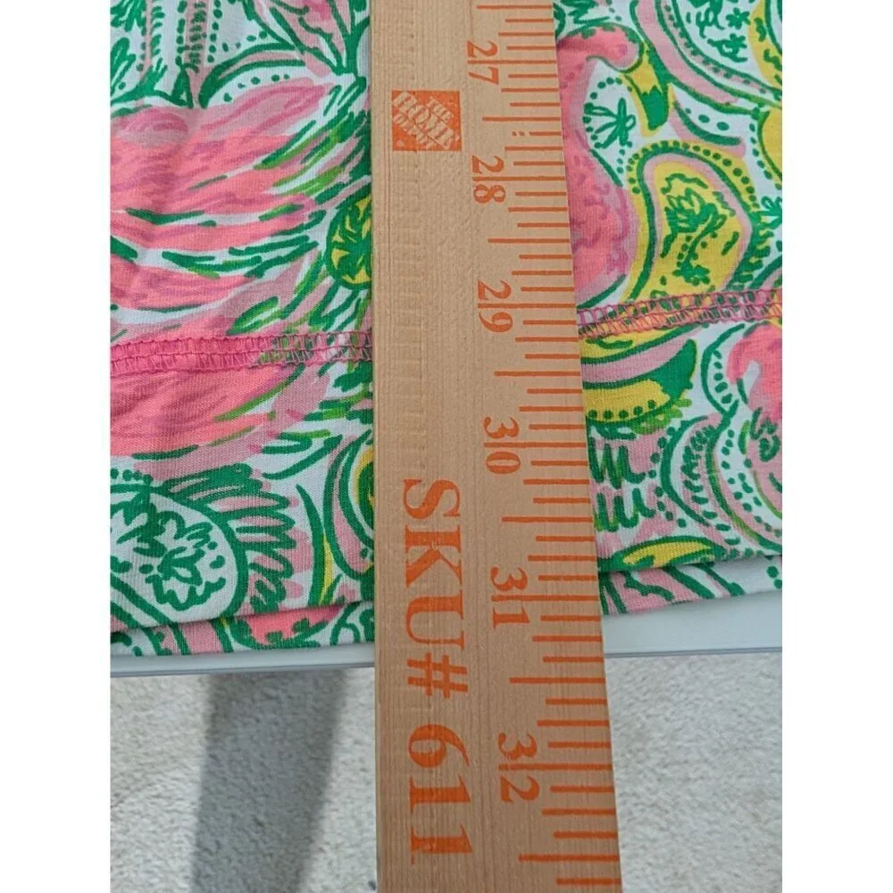 Lilly Pulitzer Flamingo Britton Dress Womens Size XS Green Paisley Hot Wings - Picture 11 of 11